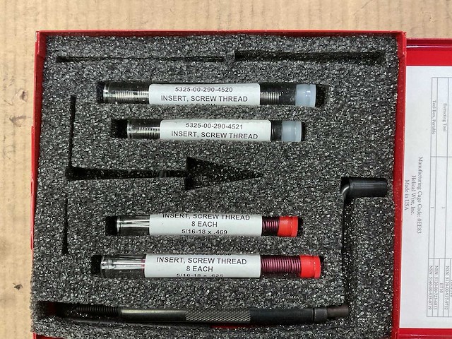 Unc screw thread insert tool kit - afbeelding 2 van  3