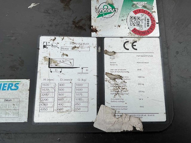 Uni carriers - psp 160 sdtfvp435 - stackers - 2018 - afbeelding 3 van  11