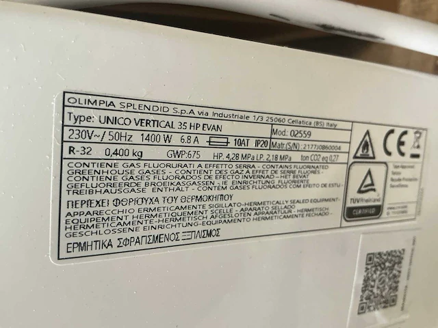 Unico olimpia splendid vertical 35 airconditioning - afbeelding 5 van  9