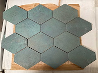 Unicom starker hexagon mozaïek tegel oxid emerald 25x34 - afbeelding 1 van  4