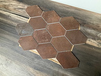 Unicom starker hexagon mozaïek tegel oxid lava 25x34cm - afbeelding 2 van  3