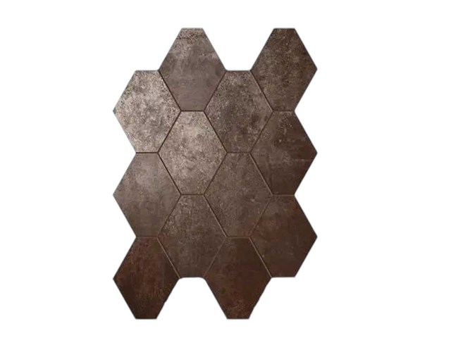 Unicom starker hexagon mozaïek tegel oxid lava 25x34cm - afbeelding 3 van  3