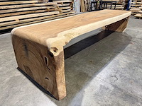 Unieke dubbele suar waterval boomstamtafel 350 cm. - afbeelding 4 van  7