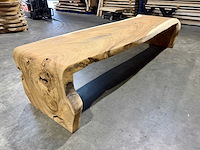Unieke dubbele suar waterval boomstamtafel 350 cm. - afbeelding 6 van  7