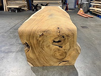 Unieke dubbele suar waterval boomstamtafel 350 cm. - afbeelding 7 van  7
