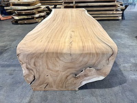 Unieke suar waterval boomstamtafel 275 cm. - afbeelding 5 van  6