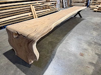 Unieke suar waterval boomstamtafel 525 cm. - afbeelding 1 van  5