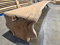 Unieke suar waterval boomstamtafel 525 cm. - afbeelding 2 van  5