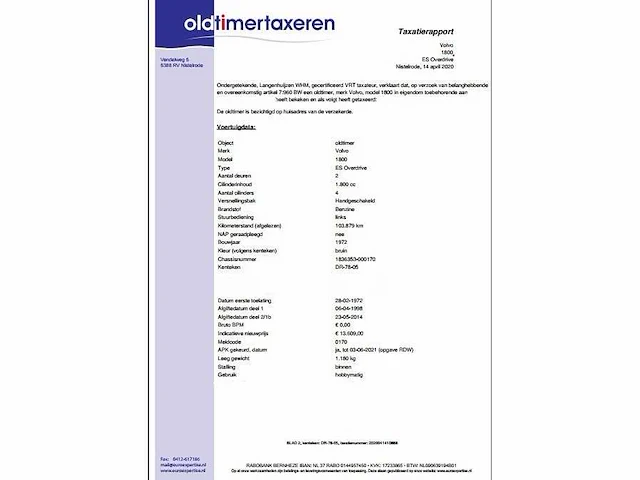 Unieke volvo 1800 es overdrive oldtimer dr-78-05 - afbeelding 15 van  28