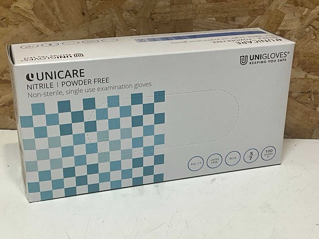 Unigloves nitrile handschoenen (1000x) - afbeelding 1 van  4