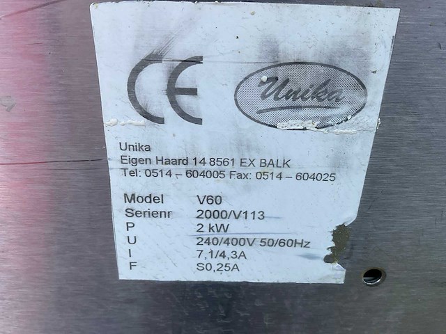 Unika v-60 industriële vacuümmachine - afbeelding 6 van  6