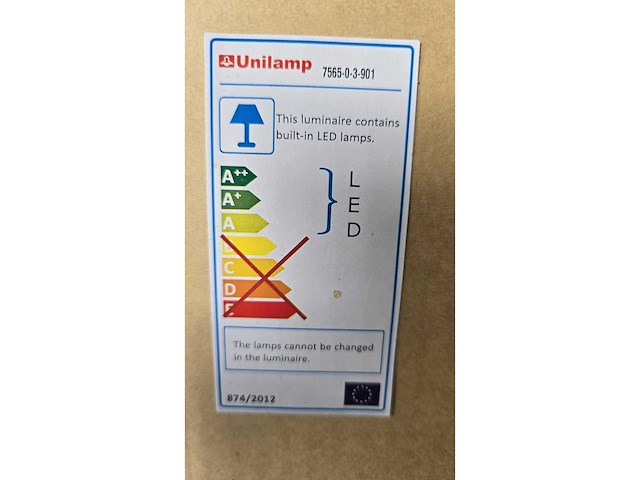 Unilamp - charisma 2 led wandlamp - ul-7565-901-sl - - afbeelding 2 van  7