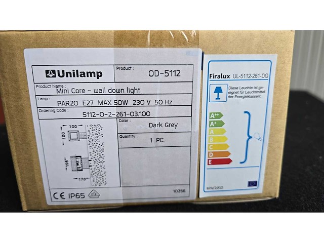 Unilamp - micro core wandlamp - e27 - buitenverlichting - afbeelding 9 van  10