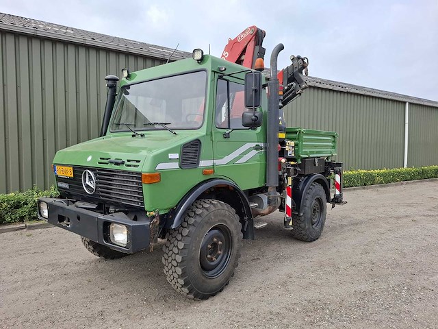 Unimog - 1400 - fassi f95 kraan- vrachtwagen - afbeelding 1 van  11