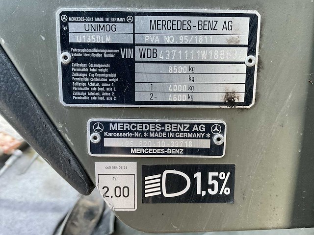 Unimog u 1350 lm legervoertuig - afbeelding 8 van  8