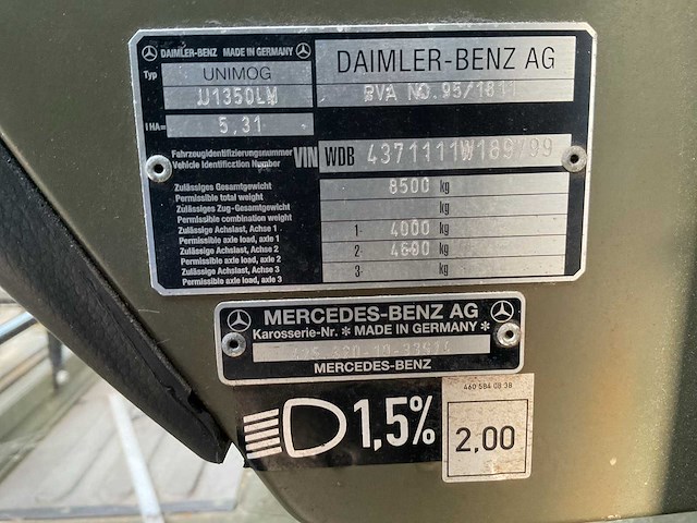 Unimog u 1350 lm legervoertuig - afbeelding 8 van  8