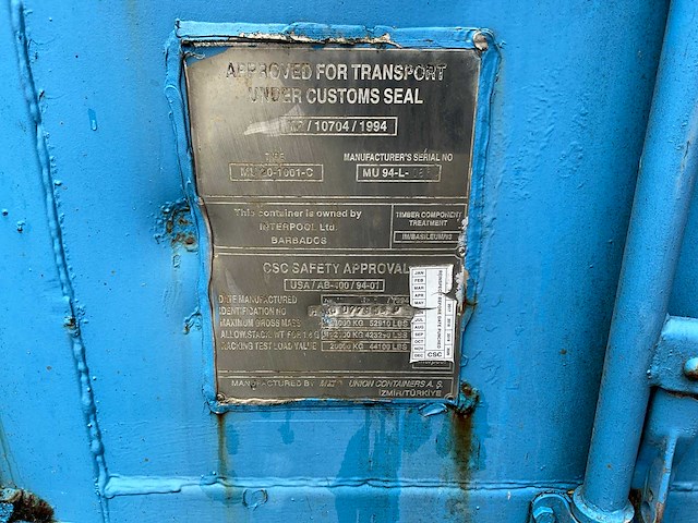 Union containers mu-20-1001-c zeecontainer met inhoud - afbeelding 7 van  11