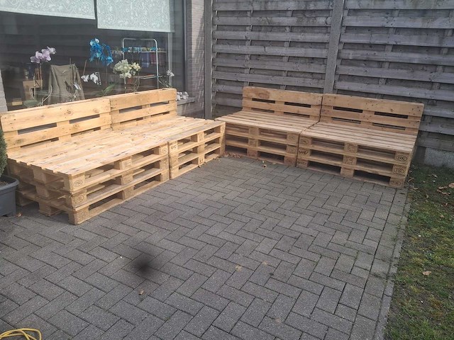 Unique - pallet kussenset sand stone rib (4x) - afbeelding 3 van  10