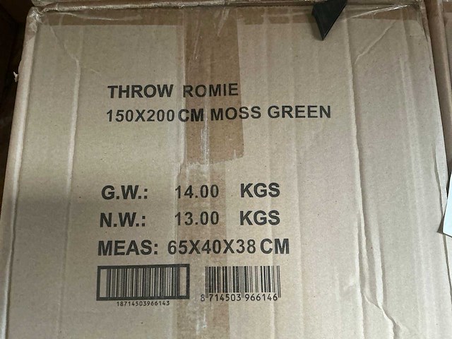 Unique living romie green plaid (6x) - afbeelding 2 van  2