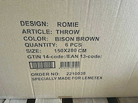 Unique living romie plaid bison brown (6x) - afbeelding 4 van  4