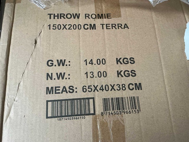 Unique living romie terra plaid (6x) - afbeelding 3 van  3