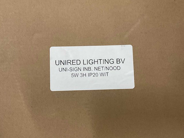 Unired - uni-sign inbouw net/nood - noodverlichting - afbeelding 2 van  2