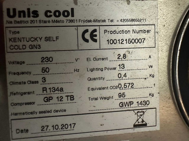 Unis koelvitrine - afbeelding 5 van  5