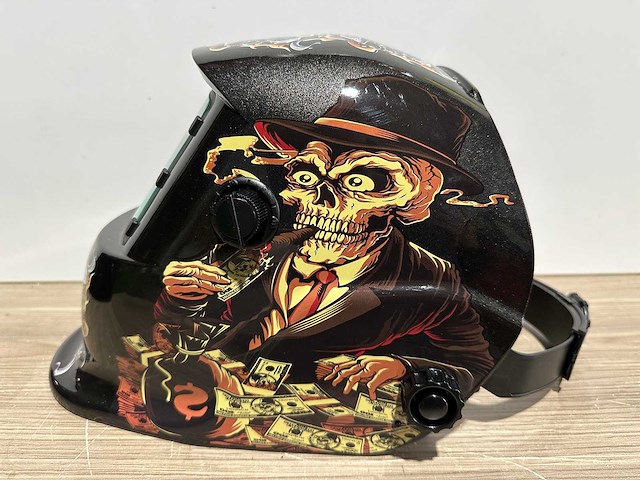 Unison - dobbelstenen skull - lashelm / laskap automatisch dimmend - 2024 - afbeelding 2 van  16