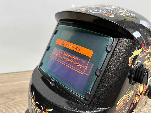 Unison - dobbelstenen skull - lashelm / laskap automatisch dimmend - 2024 - afbeelding 5 van  16