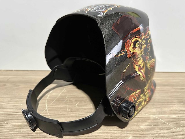 Unison - dobbelstenen skull - lashelm / laskap automatisch dimmend - 2024 - afbeelding 14 van  16