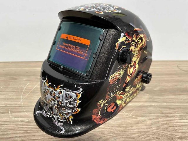 Unison - dobbelstenen skull - lashelm / laskap automatisch dimmend - 2024 - afbeelding 1 van  16