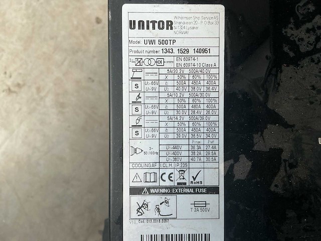 Unitor uwi 500tp lasapparaat - afbeelding 5 van  8