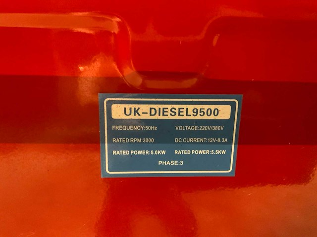 Universal kraft uk-diesel9500 diesel generator 7.0kva - afbeelding 7 van  10