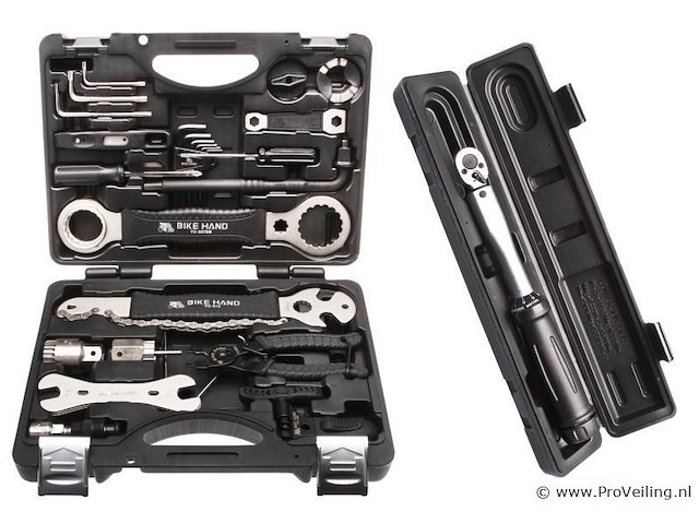 Universeel fietsgereedschapsset 30-delig incl. momentsleutel 1/4 inch 10-50 nm - afbeelding 1 van  8
