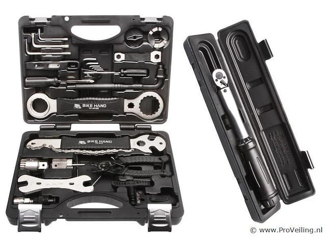 Universeel fietsgereedschapsset 30-delig incl. momentsleutel 1/4 inch 10-50 nm - afbeelding 1 van  8