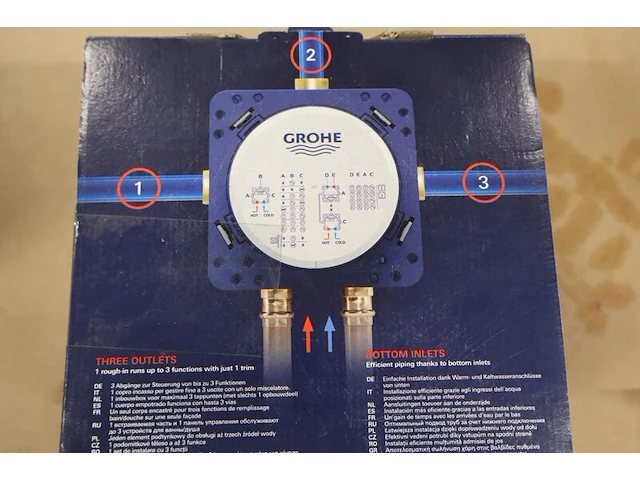 Universeel inbouwdeel voor douche- en badkraan grohe, rapido smartbox - afbeelding 4 van  6