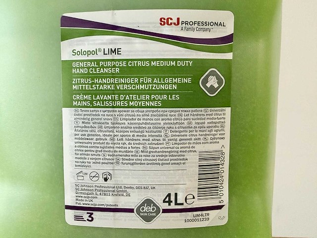Universele citrus handreiniger. proffecioneel. solopol lime. 4 liter - afbeelding 2 van  3