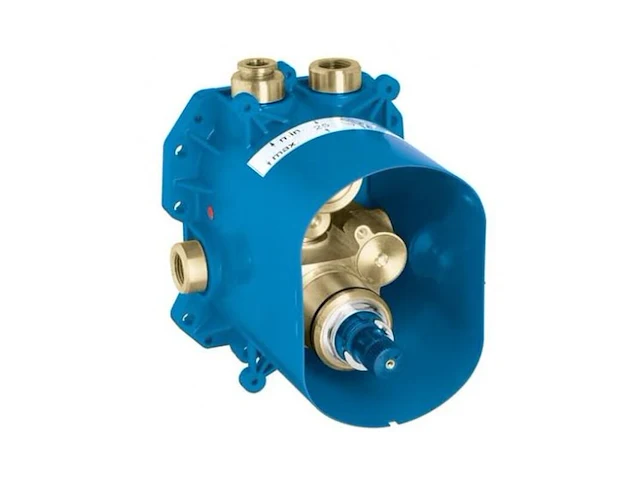 Universele inbouwthermostaat / inbouwdeel grohe, rapido t, chroom / blauw - afbeelding 1 van  5