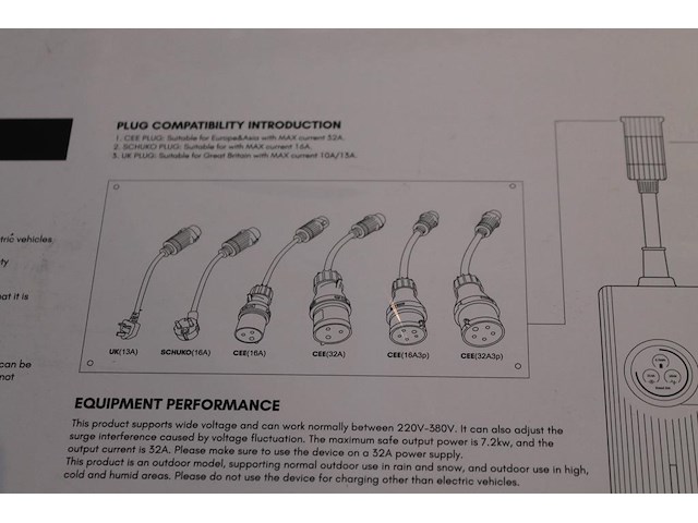 Universele oplader / laadkabel besen mode 2 bs-pcd-50 met 5 verloopkabels. nieuw in draagtas. - afbeelding 3 van  3