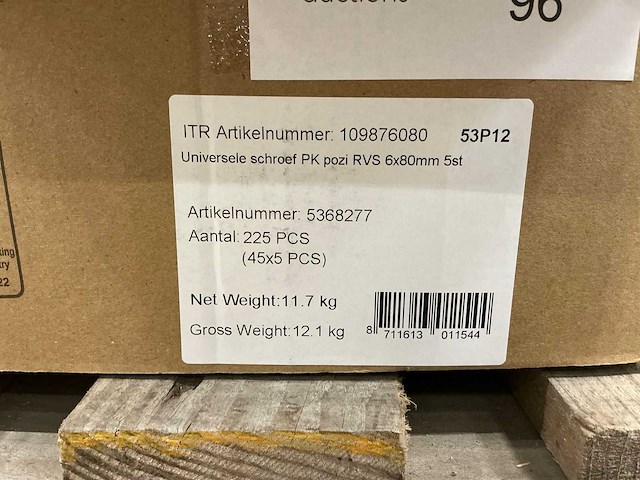 Universele schroef pk pozi 6x80mm (135x) - afbeelding 2 van  3