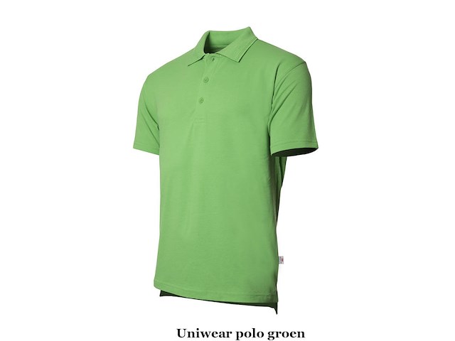 Uniwear polo lichtgroen maat 5xl (doos o) - afbeelding 3 van  3