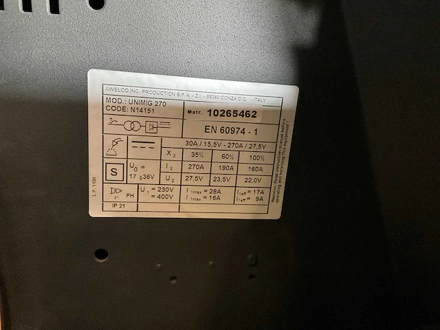 Unmig 270 mig lasapparaat - afbeelding 5 van  5