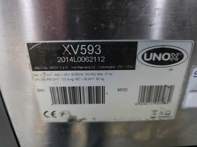 Unox - xv593 - rvs combisteamer op onders 7 plaatstel - afbeelding 2 van  11
