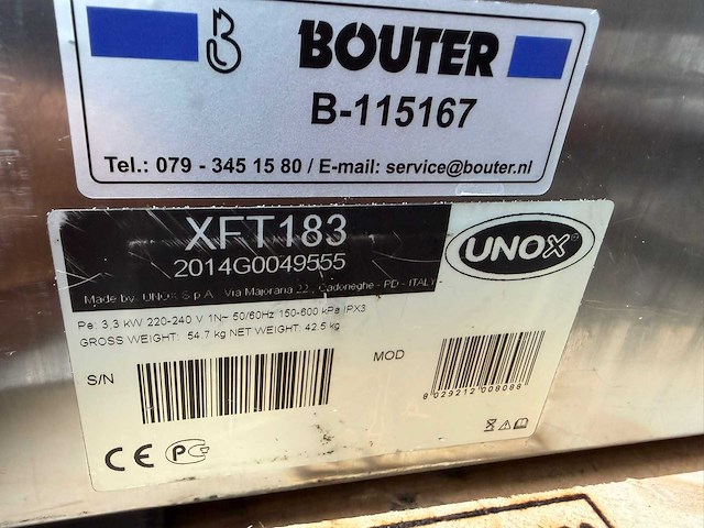 Unox ongebruikt - xft 183 - heteluchtoven - afbeelding 4 van  4