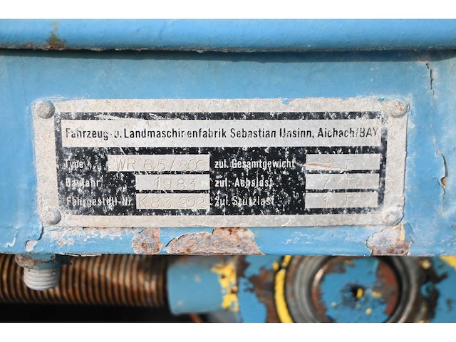 Unsinn - wr6,5/800 worker 8t - kalkstrooier - afbeelding 3 van  23