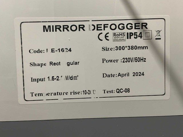 Uovo condensvrije led - spiegel dimbaar 100 x 80 cm - afbeelding 4 van  5