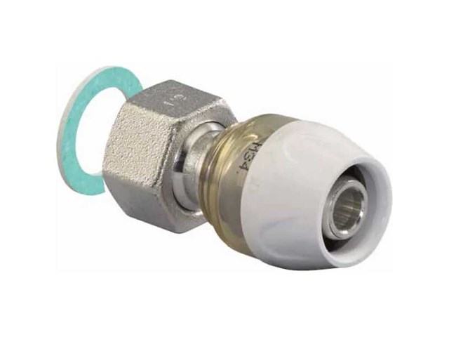 Uponor 1057376 schroefkoppeling rtm messing 20mmx3/4"bn. (9x) - afbeelding 1 van  3