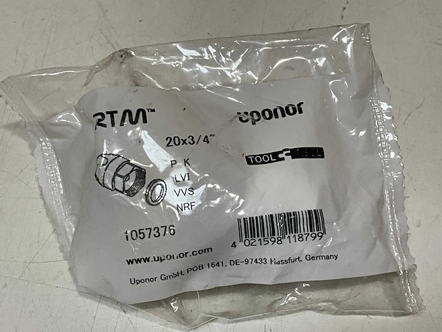 Uponor 1057376 schroefkoppeling rtm messing 20mmx3/4"bn. (9x) - afbeelding 3 van  3