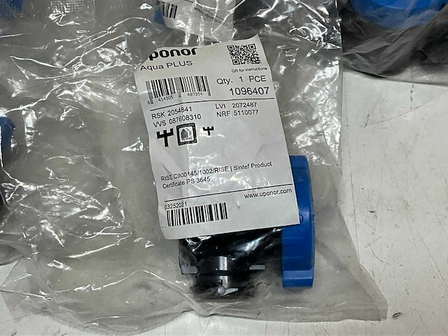 Uponor aqua plus afsluitventiel ppm blauw (11x) - afbeelding 3 van  4