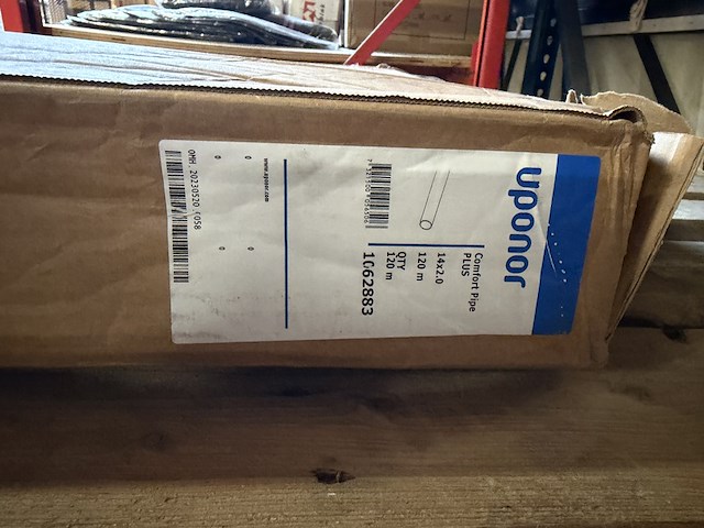 Uponor comfort pipe plus buis 14 x 2,0 mm, wit, pn6, pe-xa (rol van 120 m) - afbeelding 2 van  2